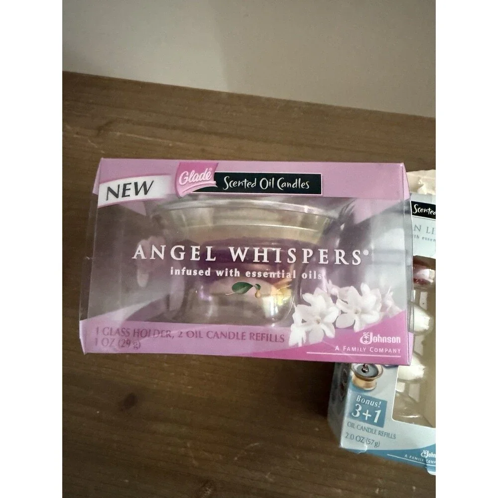 New Glade Angel Whispers Candle Set Discontinued & 3 Refills